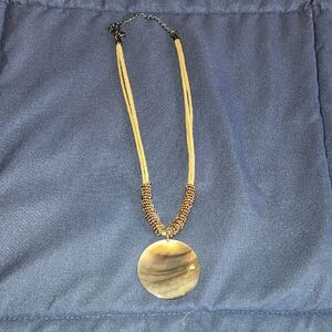 Lia Sophia Elegant Brown Shell Necklace